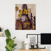  Amerikaans Kunststilleven met bloemen Poster (Thuiskantoor)