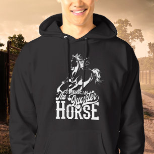 Amerikaans kwartpaard Cowboy Cowgirl western Hoodie