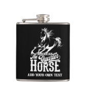 Amerikaans kwartpaard Cowboy wild west western Heupfles (Voorkant)