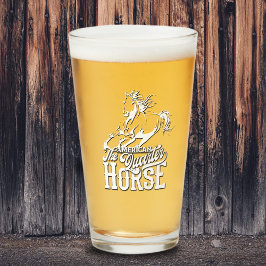 Amerikaans kwartpaard Cowgirl Cowboy western Glas