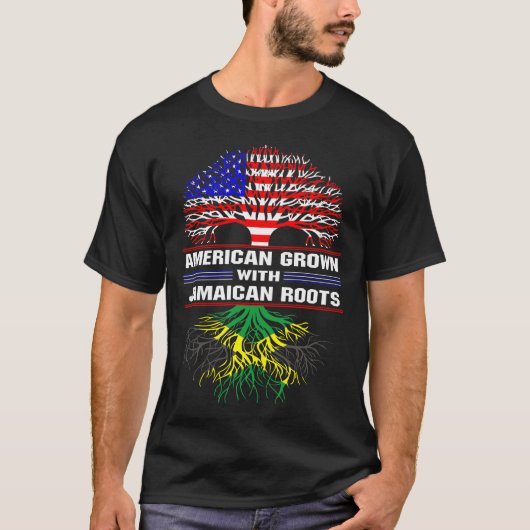Amerikaans kweekje met Jamaicaanse rots T-shirt (Voorkant)