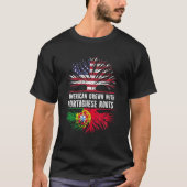 Amerikaans kweekje met Portugese rots Amerikaanse  T-shirt (Voorkant)