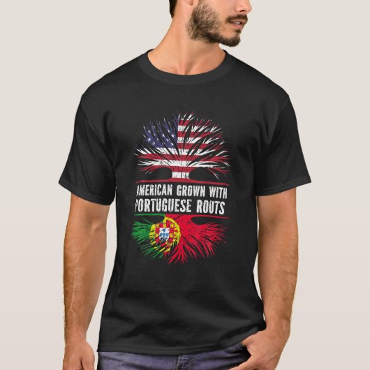 Amerikaans kweekje met Portugese rots Amerikaanse  T-shirt (Voorkant)