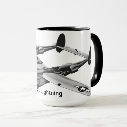 Amerikaans land: P-38 Bliksem Mok (Voorkant rechts)