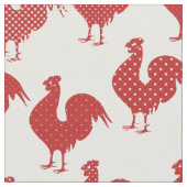 Amerikaans land stijl polka dot hanenpatroon stof (Close Up)