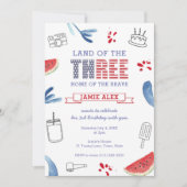 Amerikaans land van de derde verjaardag kaart (Voorkant)