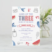 Amerikaans land van de derde verjaardag kaart (Staand voorkant)