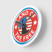 Amerikaans land van het vrije patriottisch gebied ronde klok (Hoek)