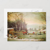 Amerikaans landschap | Het krijgen van Ice Briefka Briefkaart (Voorkant / Achterkant)