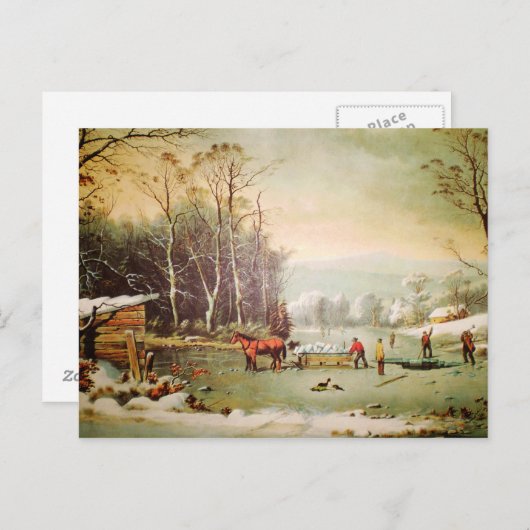 Amerikaans landschap | Het krijgen van Ice Briefka Briefkaart (Voorkant / Achterkant)