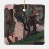  Amerikaans landschapsschilderwerk Keramisch Ornament (Achterkant)