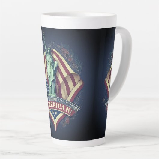 Amerikaans. Latte Mok (Rechterhoek)