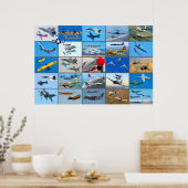 AMERIKAANS LEGACY VLIEGTUIG "MONTAGE" POSTER (Keuken)