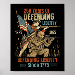 Amerikaans leger 250e verjaardag Verdediging van d Poster
