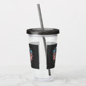 Amerikaans leger met vlag en adelaar acryl drinkbeker (Links)