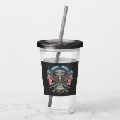 Amerikaans leger met vlag en adelaar acryl drinkbeker (Achterkant)