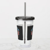 Amerikaans leger met vlag en adelaar acryl drinkbeker (Rechts)