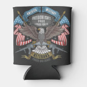 Amerikaans leger met vlag en adelaar blikjeskoeler (Voorkant)