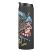 Amerikaans leger met vlag en adelaar thermosbeker (Geroteerd rechts)