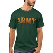 Amerikaans leger T-shirt met grote "ARMY" op de vo