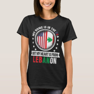 Amerikaans Libanees vlaggenschip uit Libanon T-shirt