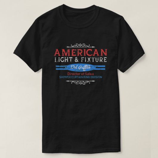 Amerikaans licht en vuurvaste stof, weerborddesstr t-shirt (Design voorkant)