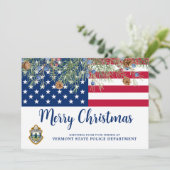 Amerikaans Logo voor kerstmis Feestdagenkaart (Staand voorkant)