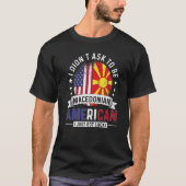 Amerikaans-Macedonische landen T-shirt (Voorkant)