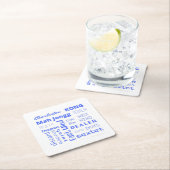 Amerikaans Mah Jongg Onderzetter in Blauw (Insitu)