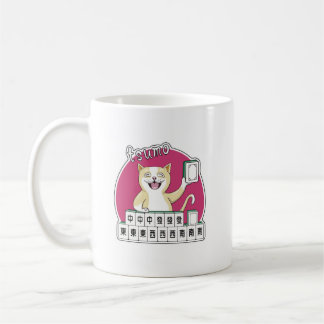 Amerikaans Mahjong Lachende Kat Tsumo Win Koffiemok