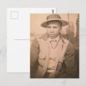 -Amerikaans Man Briefkaart (Voorkant / Achterkant)