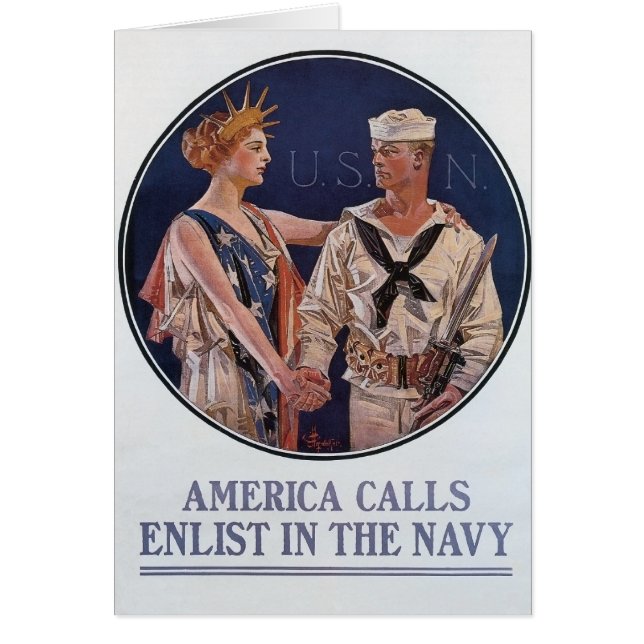  Amerikaans marineschip roept poster op (Voorkant)