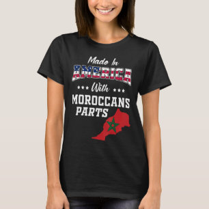 Amerikaans Marokkaans deel Marokko Kaart Verenigde T-shirt