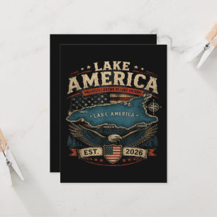 Amerikaans meer USA Eerder Grappig Patriottisch Kaart