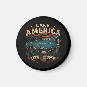Amerikaans meer USA Eerder Grappig Patriottisch Magneet