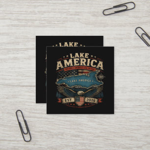 Amerikaans meer USA Eerder Grappig Patriottisch Vierkante Visitekaartje