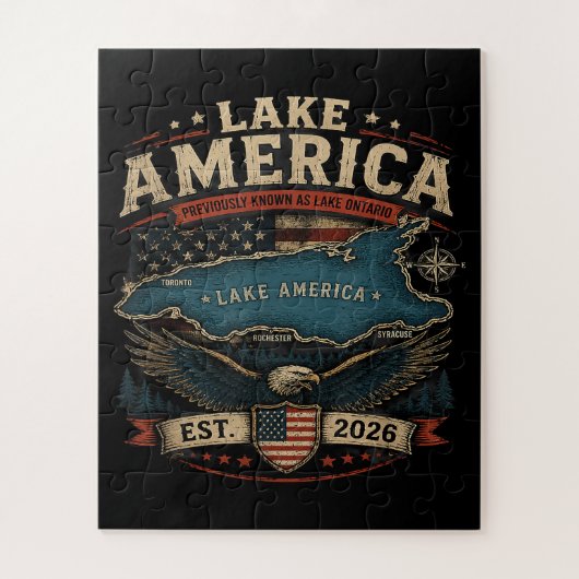 Amerikaans meer VS Eerder Grappig Patriottisch Legpuzzel (Verticaal)