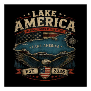Amerikaans meer VS Eerder Grappig Patriottisch Perfect Poster
