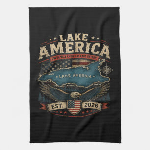 Amerikaans meer VS Eerder Grappig Patriottisch Theedoek