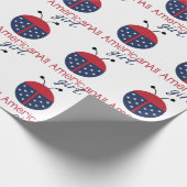 Amerikaans meisje cadeaupapier (Hoek)