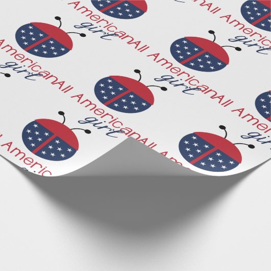 Amerikaans meisje cadeaupapier (Hoek)