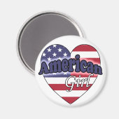 Amerikaans meisje magneet (Voorkant / Achterkant)