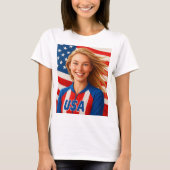 Amerikaans meisje t-shirt (Voorkant)