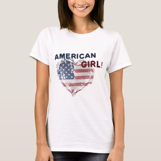 Amerikaans meisje t-shirt (Voorkant)