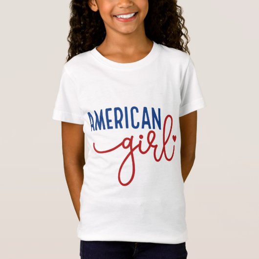 Amerikaans meisje  t-shirt (Voorkant)