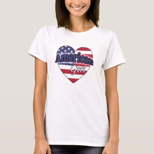 Amerikaans meisje t-shirt (Voorkant)