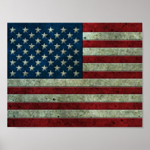 Amerikaans merkijzer-staaleffect poster