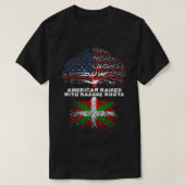 Amerikaans met Baskische wortelbasken T-shirt (Design voorkant)
