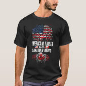 Amerikaans met Canadese wortels in Canada T-shirt (Voorkant)