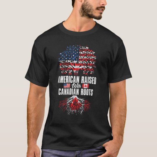 Amerikaans met Canadese wortels in Canada T-shirt (Voorkant)